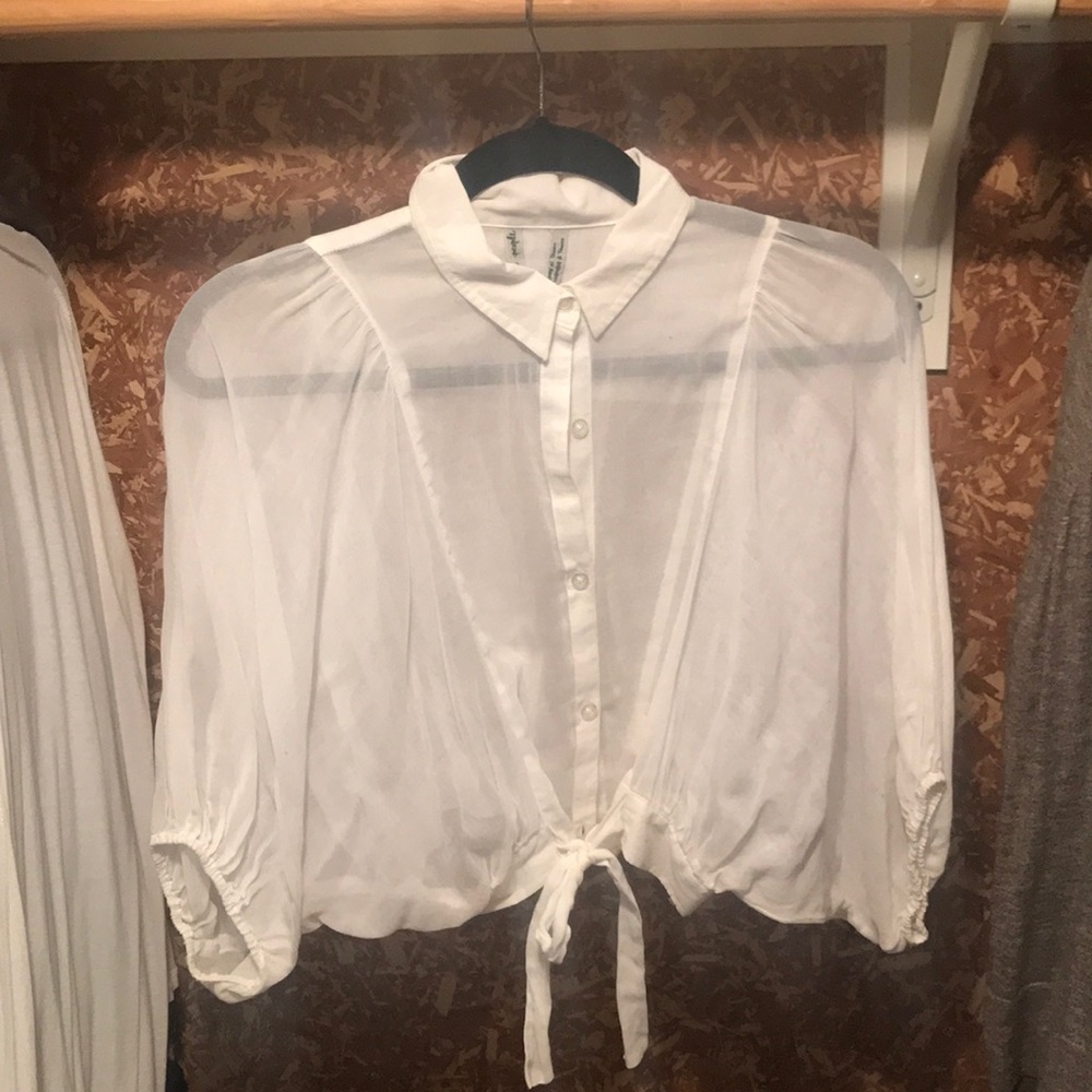Free people cropped blouse